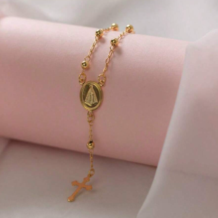 Hand Rosary Bracelet – 18k Gold Plated | Free UK Delivery