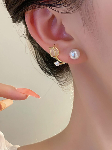 2-in-1 Roses Earrings – 18k Gold Plated | Free UK Delivery