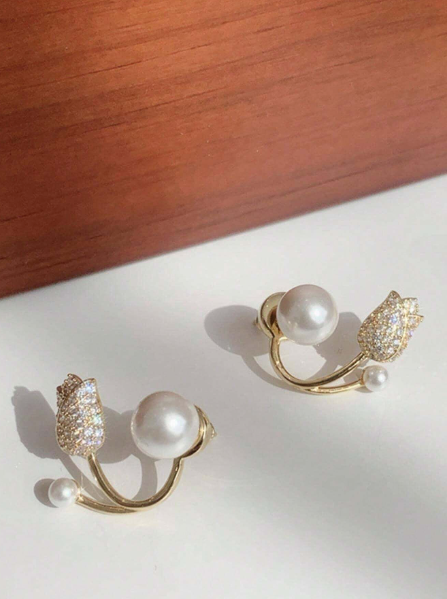 2-in-1 Roses Earrings – 18k Gold Plated | Free UK Delivery