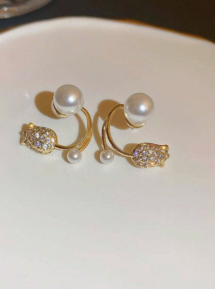 2-in-1 Roses Earrings – 18k Gold Plated | Free UK Delivery