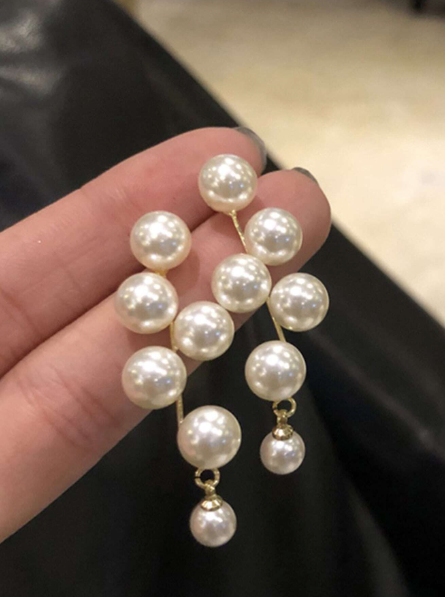 Floating Pearl Earrings – 18k Gold Plated | Free UK Delivery