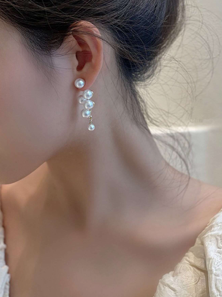 Floating Pearl Earrings – 18k Gold Plated | Free UK Delivery