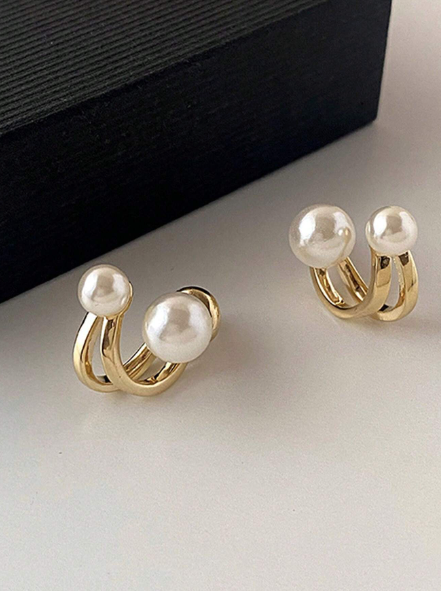 2-in-1 Pearl Earrings – 18k Gold Plated | Free UK Delivery