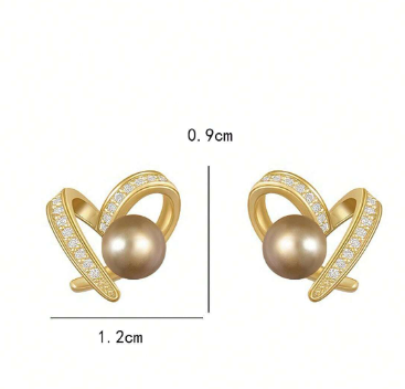 Golden Heart Earrings – Cubic Zirconia – 18k Gold Plated | Free UK Delivery