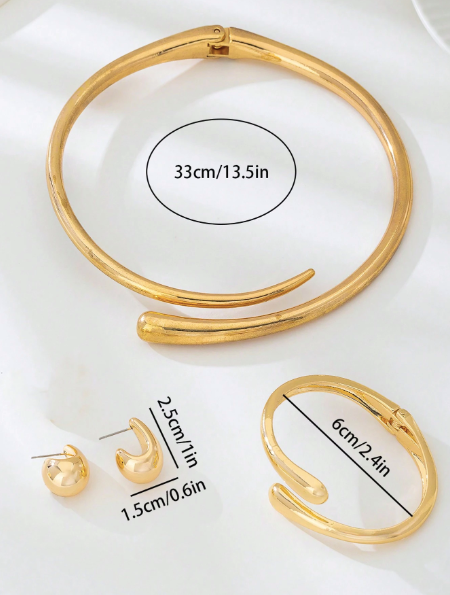 4-Piece Erina Minimalist Set – 18k Gold Plated | Free UK Delivery