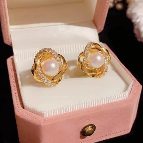 Roses Cubic Zirconia Earrings – 18k Gold Plated | Free UK Delivery