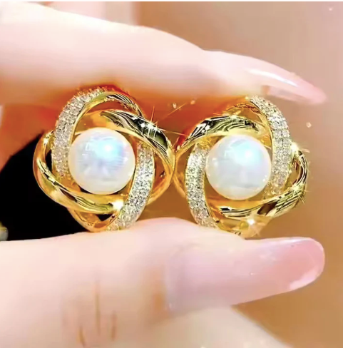 Roses Cubic Zirconia Earrings – 18k Gold Plated | Free UK Delivery