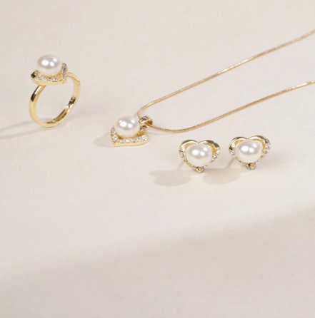 OLIVIA PADANO X OH LYRA | Pearls & Swarovski Set – 24k Gold Plated | Free UK Delivery