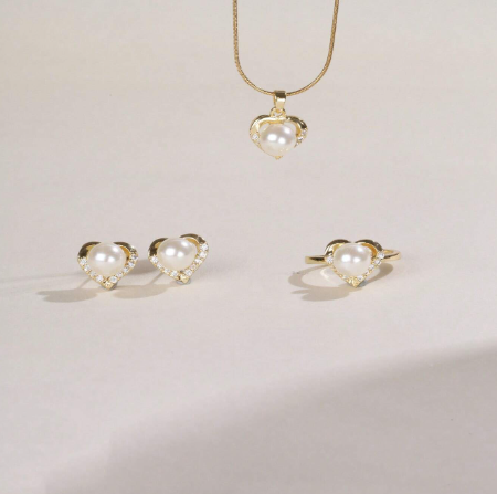 OLIVIA PADANO X OH LYRA | Pearls & Swarovski Set – 24k Gold Plated | Free UK Delivery