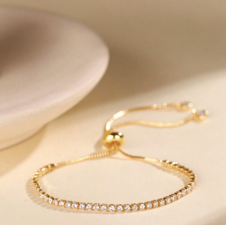 OLIVIA PADANO X OH LYRA | Adjustable Swarovski Bracelet – 24k Gold Plated | Free UK Delivery