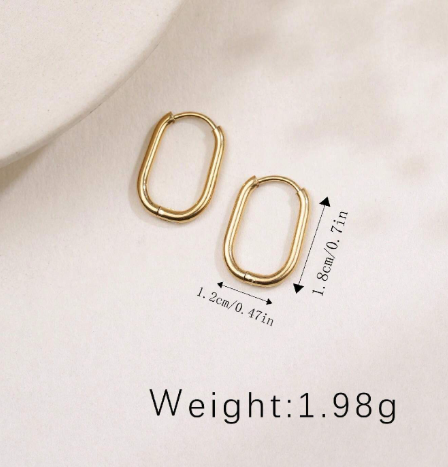 OLIVIA PADANO X OH LYRA | Oval Earrings – 24k Gold Plated | Free UK Delivery