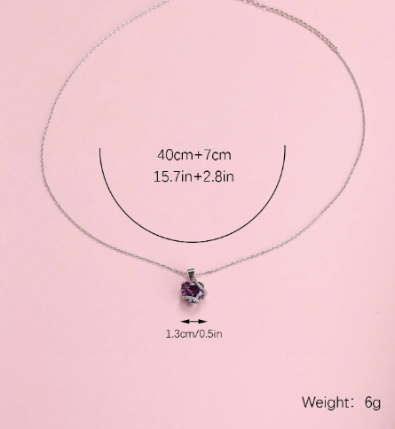 OLIVIA PADANO X OH LYRA | Purple Enchanted Heart Necklace – 24k Gold Plated | Free UK Delivery