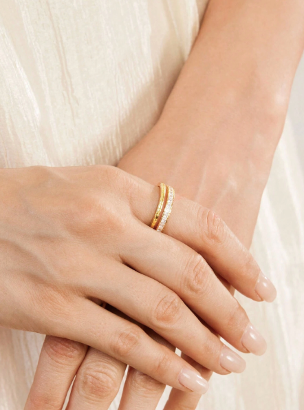FILIPPA MONTEIRO X OH LYRA | Adjustable Swarovski Ring – 24k Gold Plated | Free UK Delivery