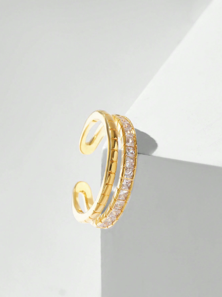 FILIPPA MONTEIRO X OH LYRA | Adjustable Swarovski Ring – 24k Gold Plated | Free UK Delivery