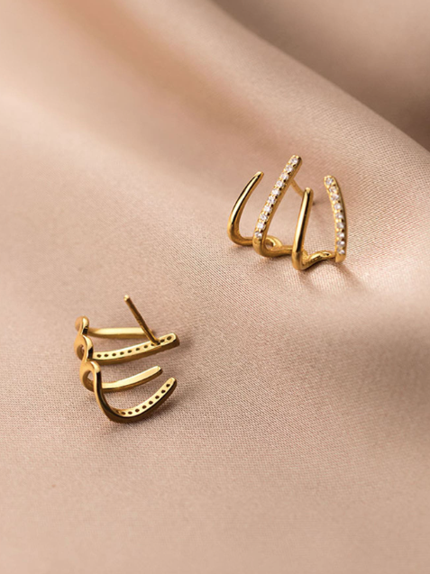 Magic Four-Point Earrings – 18k Gold Plated | Free UK Delivery